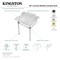Kingston Brass 30 Carrara Marble Console Sink with Stainless Steel Legs, Marble WhitePolished Nickel LMS30M86ST - alternate 4